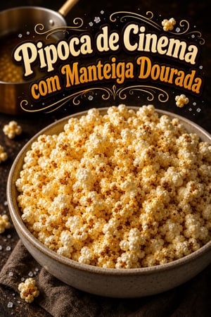 Pipoca de Cinema Perfeita com Manteiga Dourada