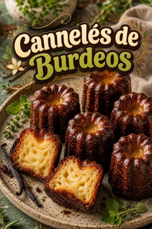Cannelés de Burdeos Auténticos con Vainilla y Ron Añejo