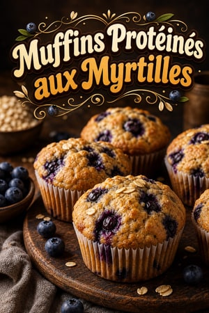 Muffins Protéinés aux Myrtilles et Yaourt Grec - Recette Saine