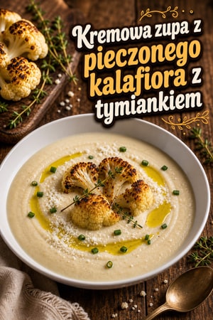 Kremowa zupa z pieczonego kalafiora z tymiankiem na wieczór