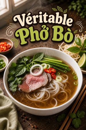 Véritable Phở Bò Express : Soupe de Bœuf à l'Autocuiseur