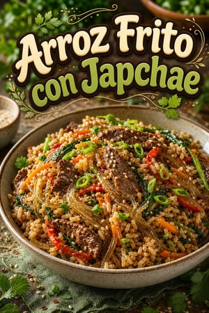 Arroz Frito con Japchae: Receta Coreana Auténtica y Sabrosa