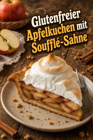 Glutenfreier Apfelkuchen mit Soufflé-Sahne