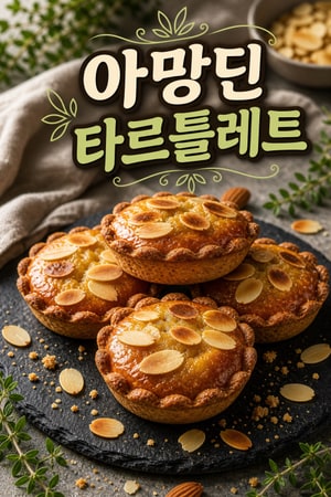클래식 타르틀레트 아망딘 — 버터리한 파트 쉬크와 고소한 아몬드 프랑지파네 — 손님 초대용 간단 레시피