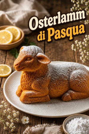 Osterlamm tradizionale: torta a forma di agnello al limone
