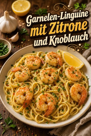 15-Minuten Zitronen-Knoblauch-Butter Garnelen Scampi