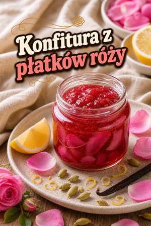 Konfitura z płatków róży z cytryną, wanilią i kardamonem