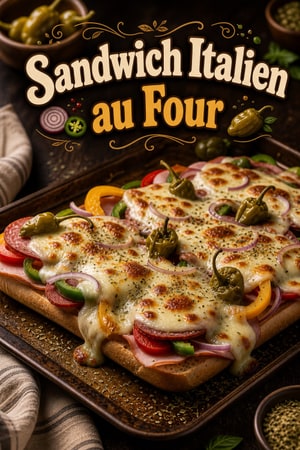 Plateau de charcuterie italienne au four façon sandwich