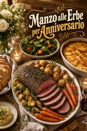 Buffet Elegante per Anniversario con Manzo alle Erbe