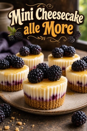 Mini Cheesecake ai Frutti di Bosco con Crosta Croccante