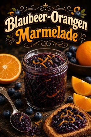 Fruchtige Blaubeer-Orangen-Marmelade mit frischen Zitrusnoten