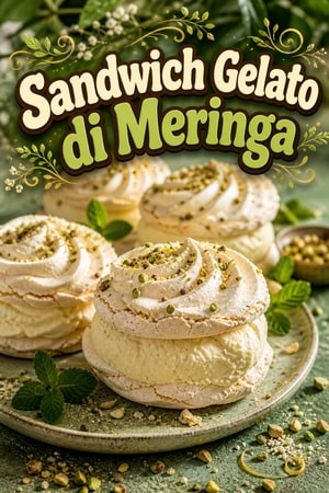 Sandwich di Gelato Nuvola: Meringhe Soffici e Cremose