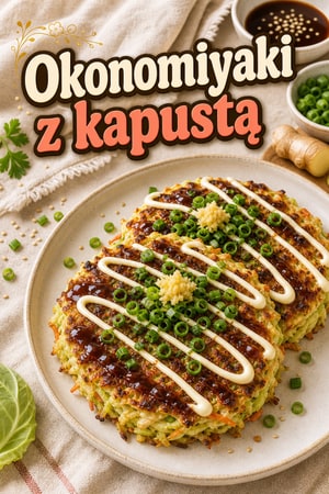 Japońskie placuszki warzywne z kapustą i imbirem