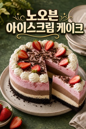 노베이크 초콜릿 쿠키 크러스트 아이스크림 케이크