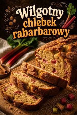 Wilgotny chlebek rabarbarowy z cynamonową kruszonką