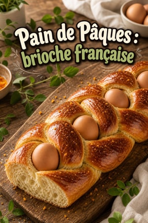 Pain de Pâques : brioche française aux œufs entiers