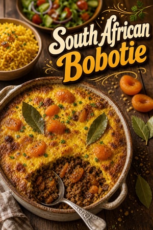 South African Bobotie with Apricot and Curry Custard