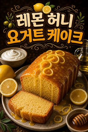 촉촉하고 상큼한 레몬 허니 그릭 요거트 케이크, 올리브오일 글레이즈로 완성하는 쉬운 홈베이킹 레시피