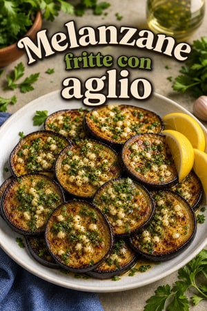 Melanzane fritte con aglio
