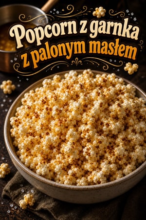 Idealny popcorn z garnka z palonym masłem na wieczór filmowy
