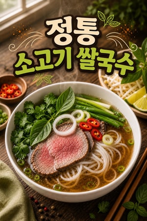 압력솥으로 완성하는 정통 베트남 소고기 쌀국수(Phở Bò) 황금 레시피