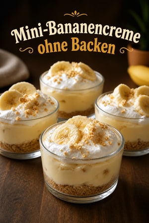 Keine-Backen Mini-Bananencreme-Torten