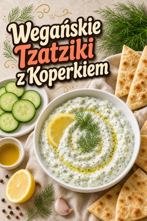 Kremowe wegańskie tzatziki ze świeżym koperkiem