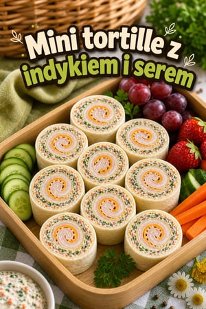 Mini tortille z indykiem i serem z ukrytymi warzywami