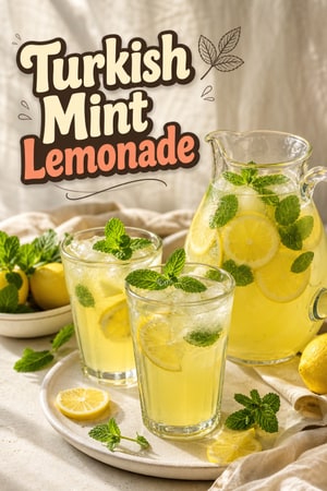 Easy Turkish Lemonade with Mint (Refreshing Limonata)