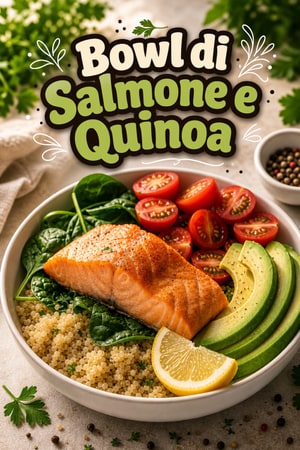Bowl di Salmone e Quinoa con Spinaci: Ricetta Nutriente