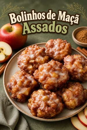 Fritos de Maçã Assados com Calda de Açúcar e Canela