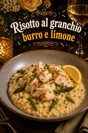 Risotto Raffinato al Granchio, Burro e Limone
