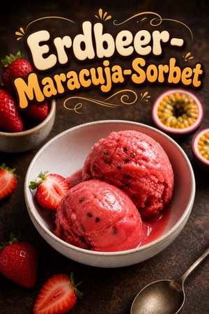 Erdbeer-Passionsfrucht-Sorbet