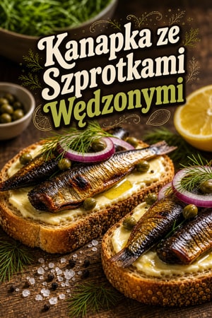 Kanapka ze Śledzikami Wędzonym, Cytryną i Koperkiem