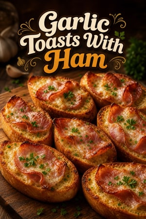 Garlic Toasts With Ham