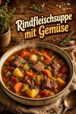 Herzhafter Rindfleisch-Eintopf mit viel Gartengemüse