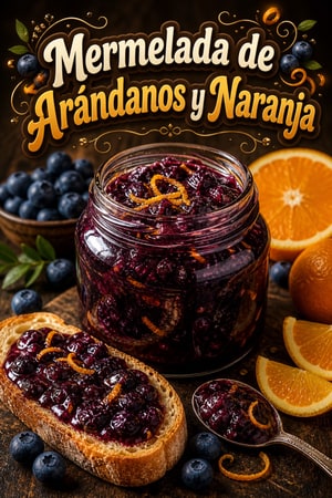 Mermelada de Arándanos y Naranja con Toque Cítrico