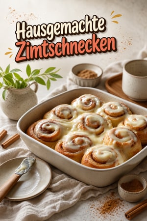 Hausgemachte Zimtschnecken mit Frischkäse-Frosting