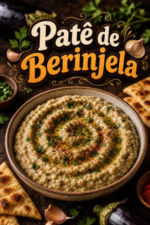 Pasta de Berinjela Assada com Alho e Ervas Frescas
