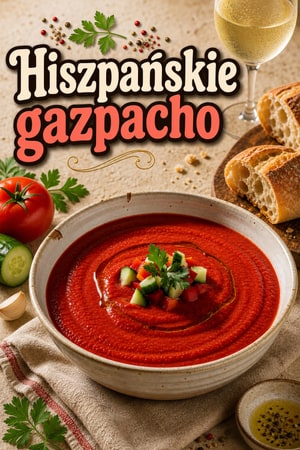 Orzeźwiające hiszpańskie gazpacho ze świeżymi ziołami