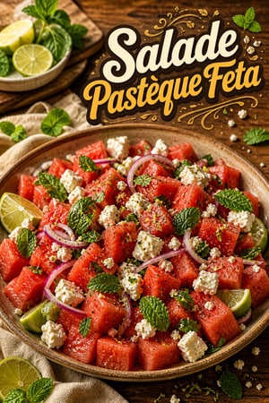 Salade Pastèque et Feta Rafraîchissante au Citron Vert