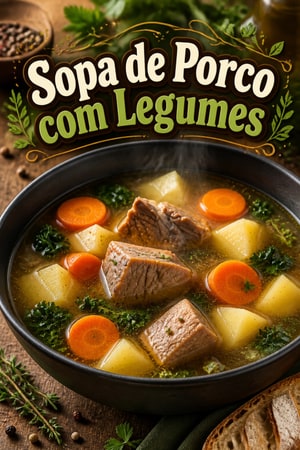 Sopa de Porco com Legumes e Ervas de Cozimento Lento