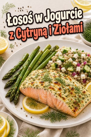 Łosoś marynowany w jogurcie greckim z cytryną i ziołami
