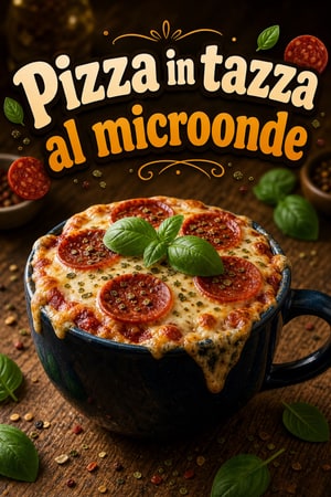 Pizza in tazza al microonde: pizza monoporzione veloce