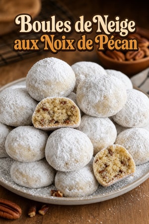 Biscuits Boules de Neige aux Noix de Pécan Beurrés