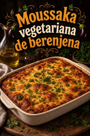 Moussaka vegetariana de berenjena con bechamel cremosa