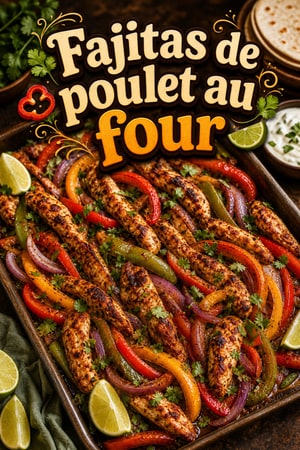 Fajitas de poulet au four : le régal familial express
