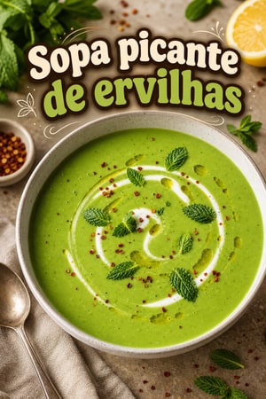 Sopa picante de ervilhas