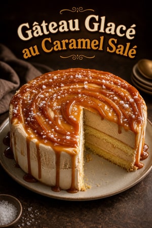 Gâteau Glacé au Caramel avec Sauce Salée Décadente