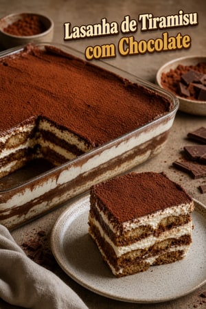 Lasanha de Chocolate e Tiramisu - Sobremesa Decadente